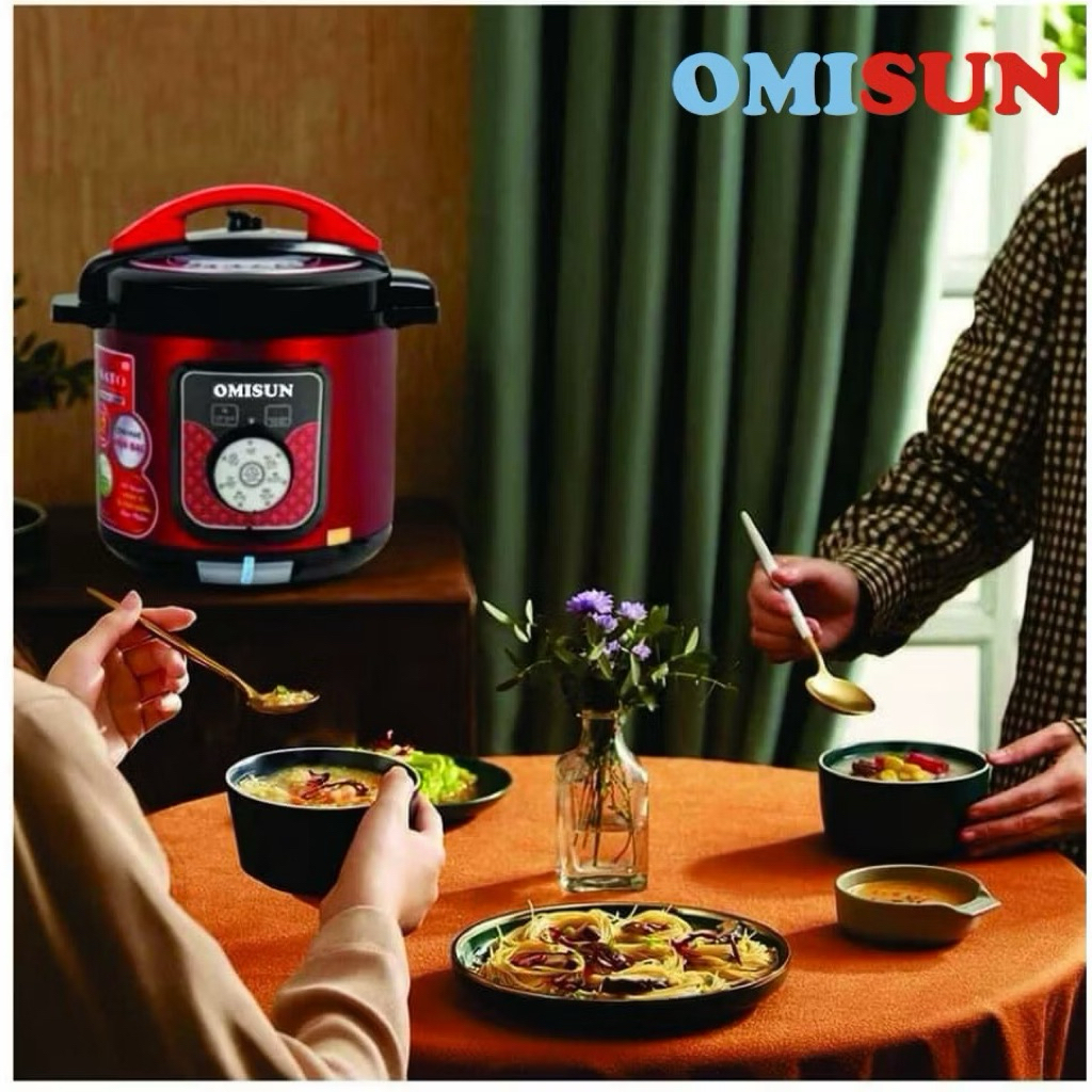 Nồi Hầm Điện Đa Năng OMISUN SUN AS2 6L 1000W Inox Bảng Tiếng Việt