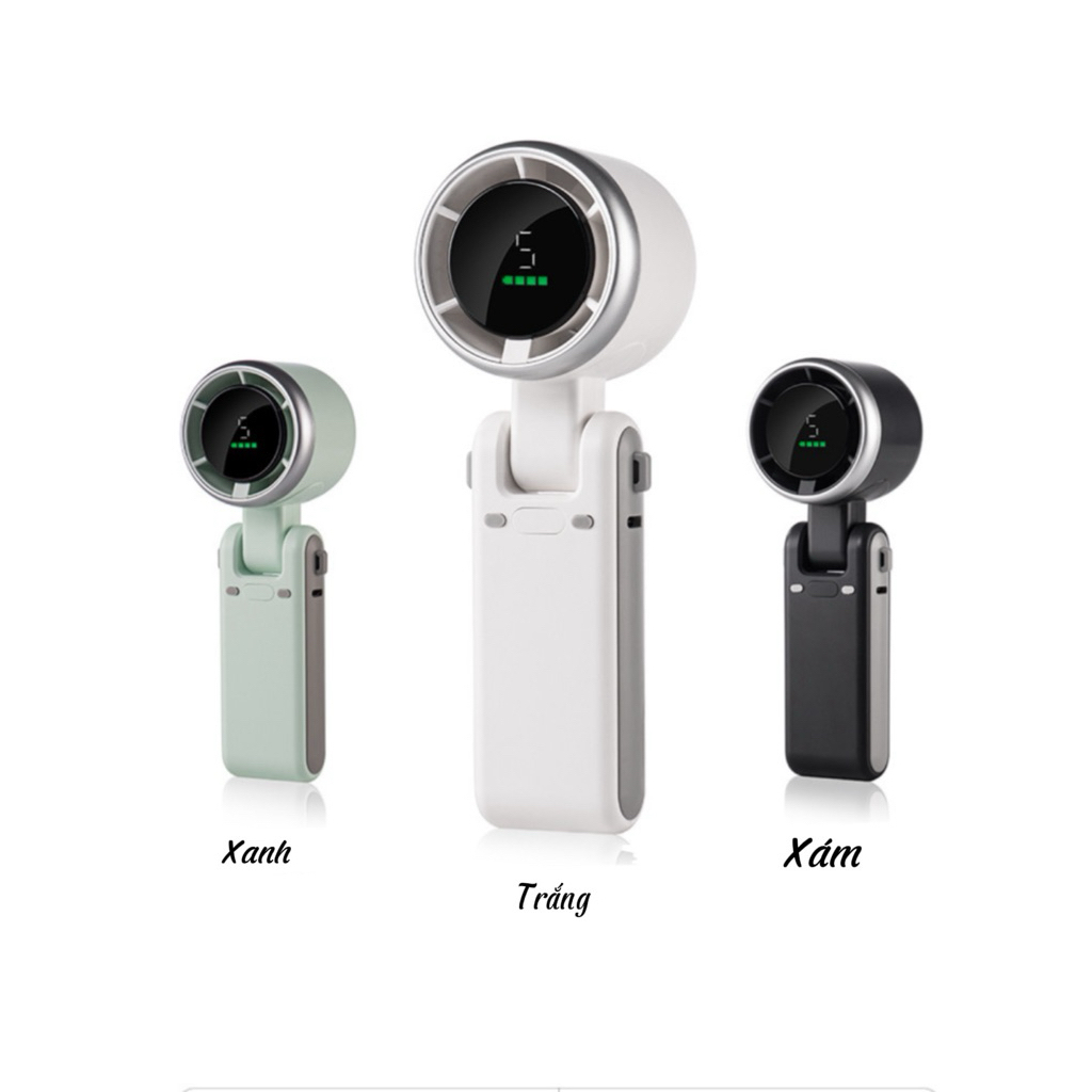Quạt cầm tay gấp gọn tốc độ cao N607 (video thật)