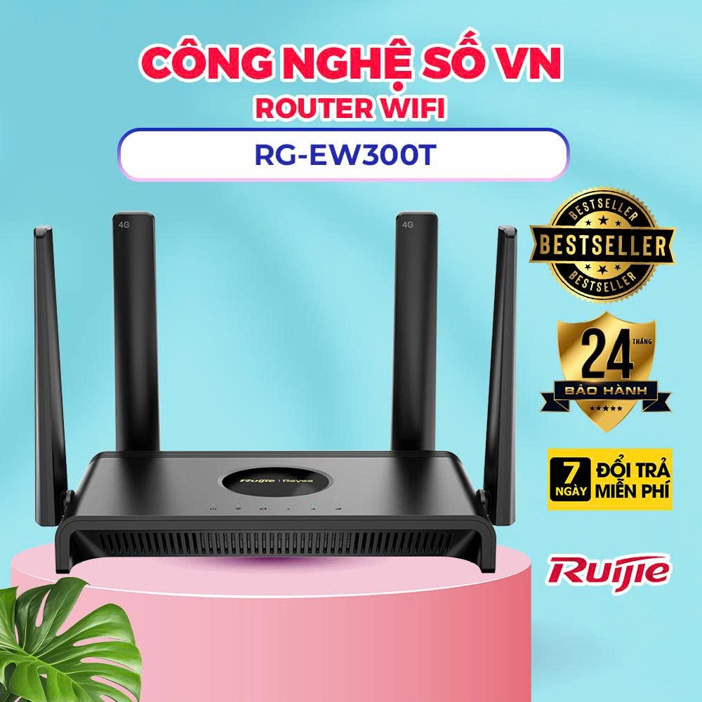 Bộ phát WiFi 4G LTE 300Mbps RUIJIE Reyee RG-EW300T - BẢO HÀNH CHÍNH HÃNG 2 NĂM
