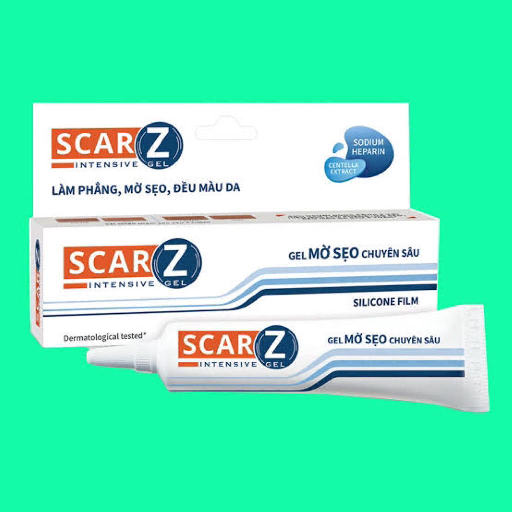Gel ScarZ Intensive giúp giảm sẹo, mềm sẹo, đều màu da tuýp 9g