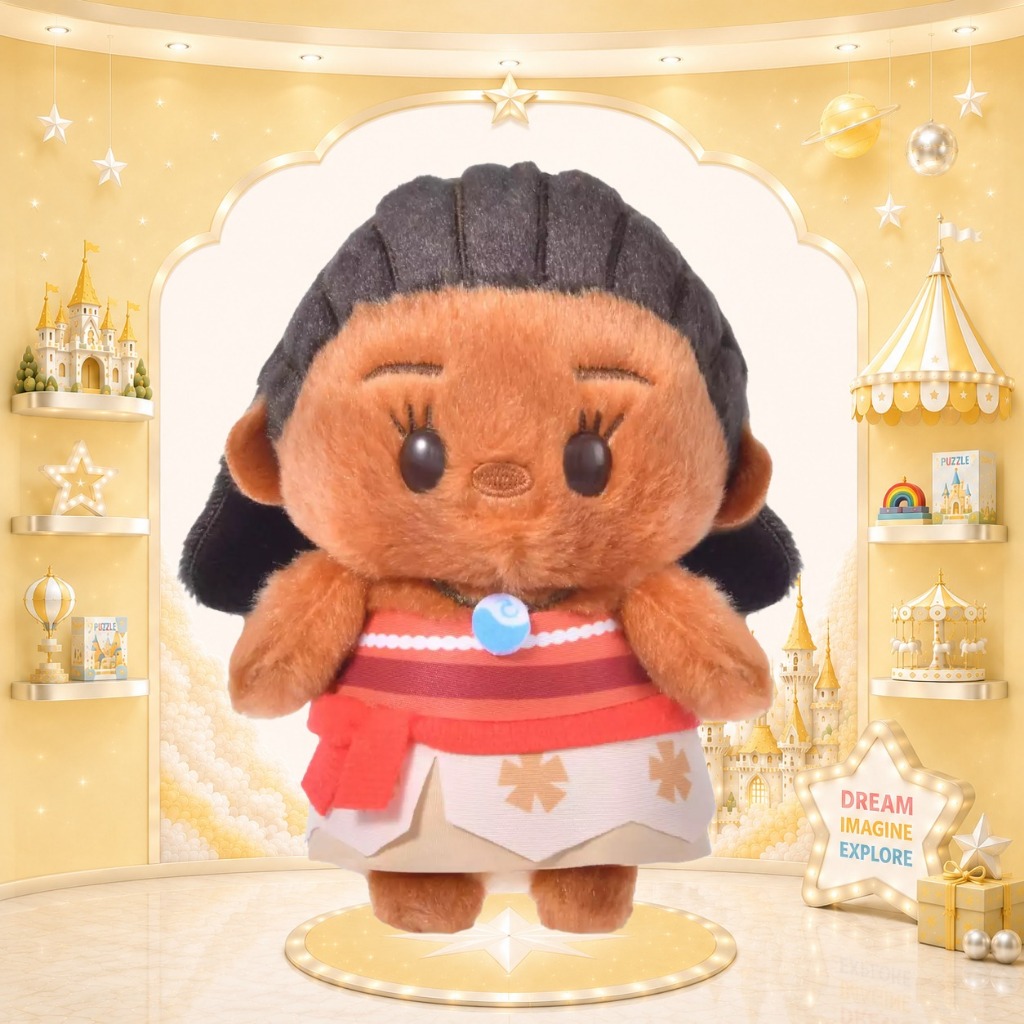 [Nhập khẩu trực tiếp từ Nhật Bản] Búp bê nhồi bông Moana Urupocha Chan của Disney Store, mới nguyên 