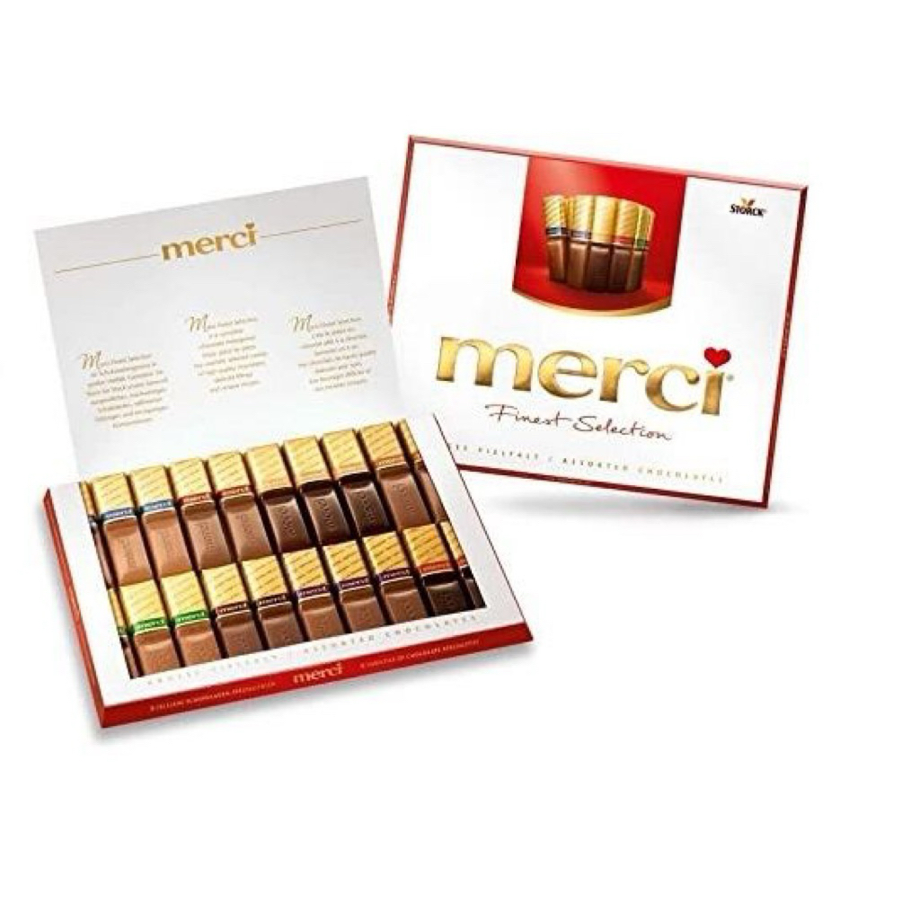 Kẹo socola Merci Finest Selection, Hộp 250gr và 400gr, hàng Đức
