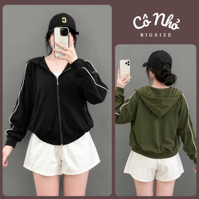 Áo Khoác Nữ CÓ BIGSIZE Form Rộng Tay Dài Bo Gấu Có Túi Trong Kèm Nón Đi Nắng KHOAC10
