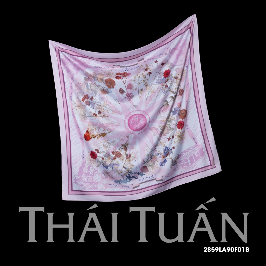 Khăn Choàng Vuông Cao Cấp 90x90cm 2S59LA90F01B - Thái Tuấn Fashion