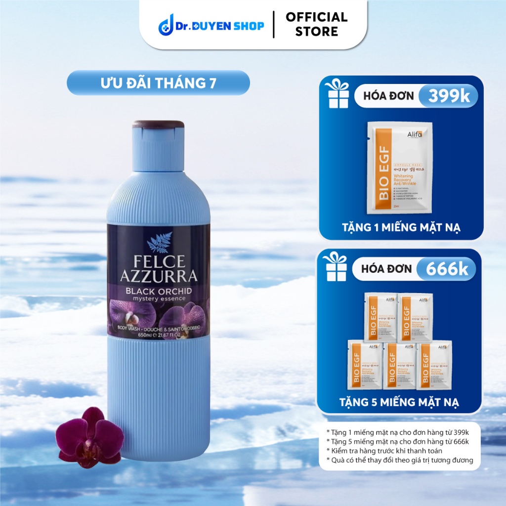 Sữa tắm hương nước hoa Felce Azzurra - Black Orchid 650ml