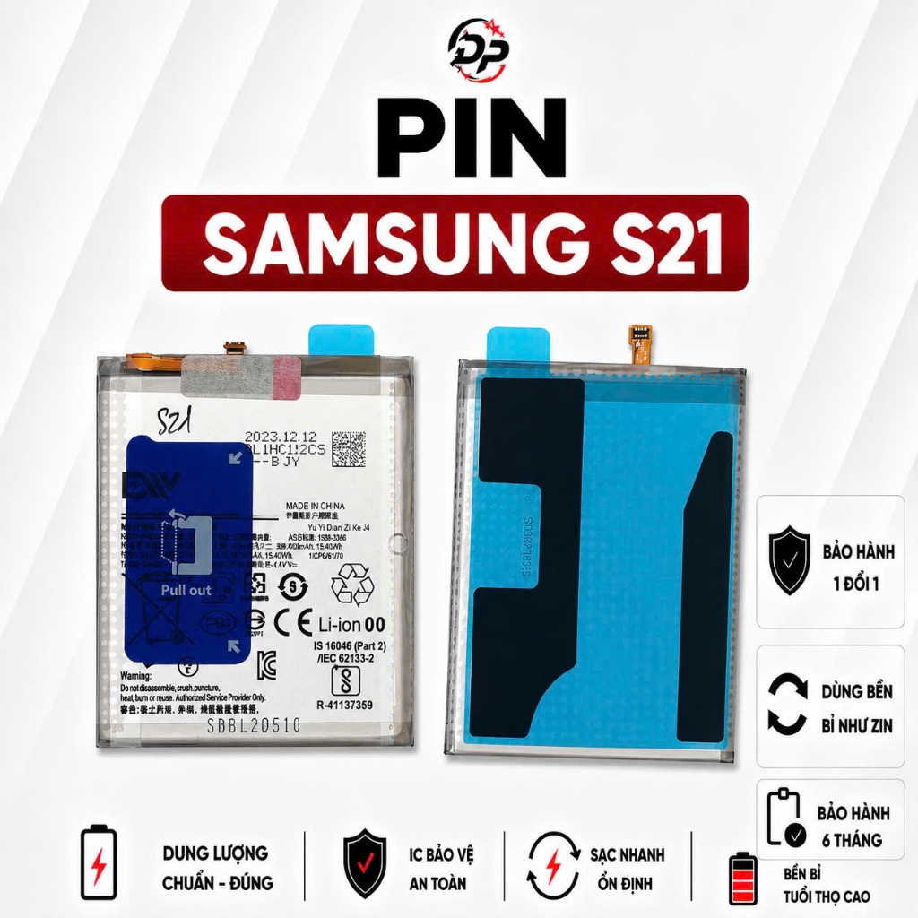 Pin Samsung S21 EB-BG991ABY Cho G991 G991B G991U Linh Kiện Mới Dung Lượng Chuẩn Bảo Hành 6 Tháng
