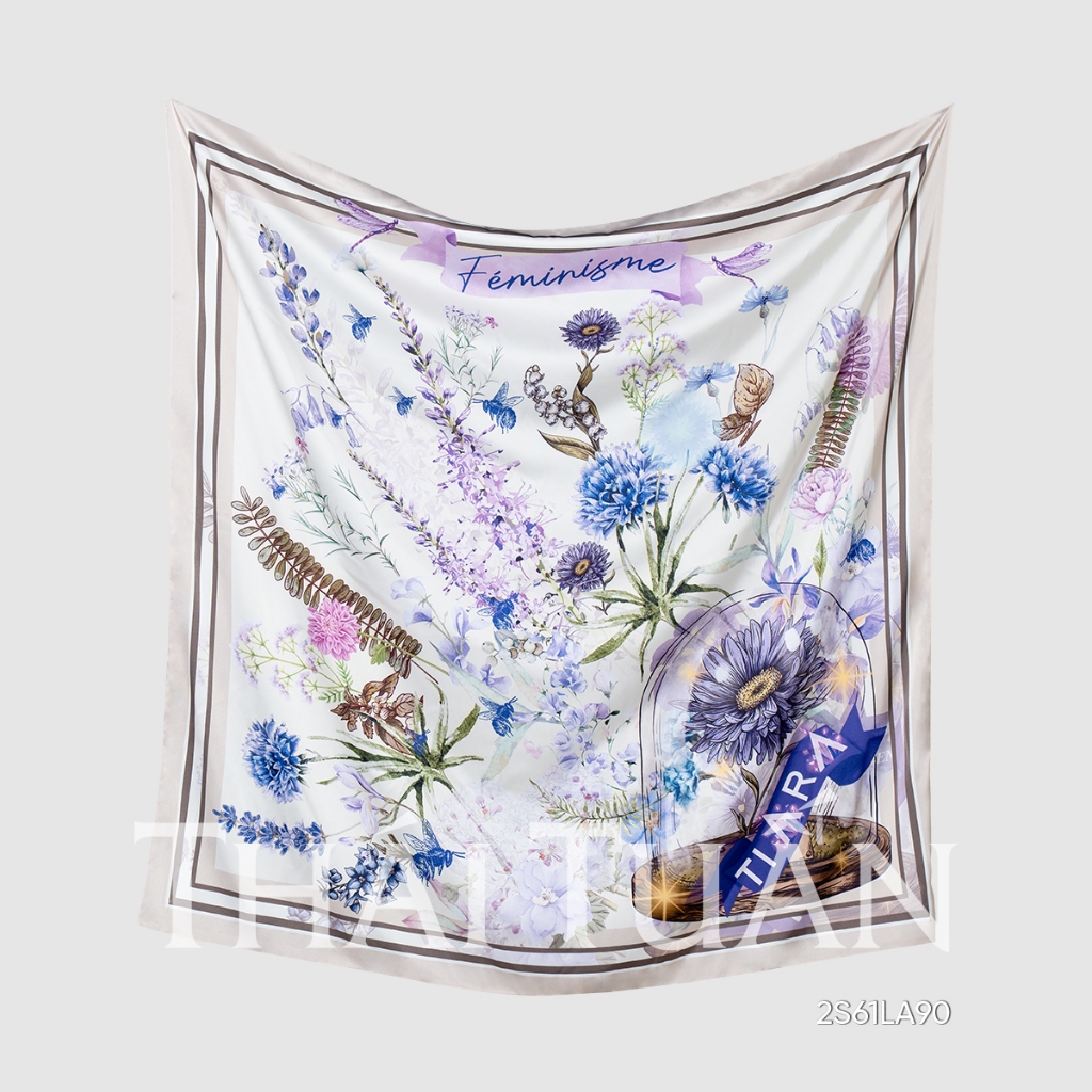 Khăn Choàng Vuông Cao Cấp 90x90cm 2S61LA90 - Thái Tuấn Fashion