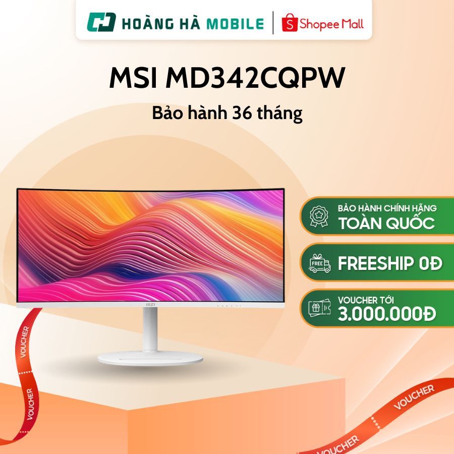 Màn hình MSI MD342CQPW (34 inch/UWQHD/VA/120Hz/1ms/loa/USB-C/cong/Đen) - Chính hãng