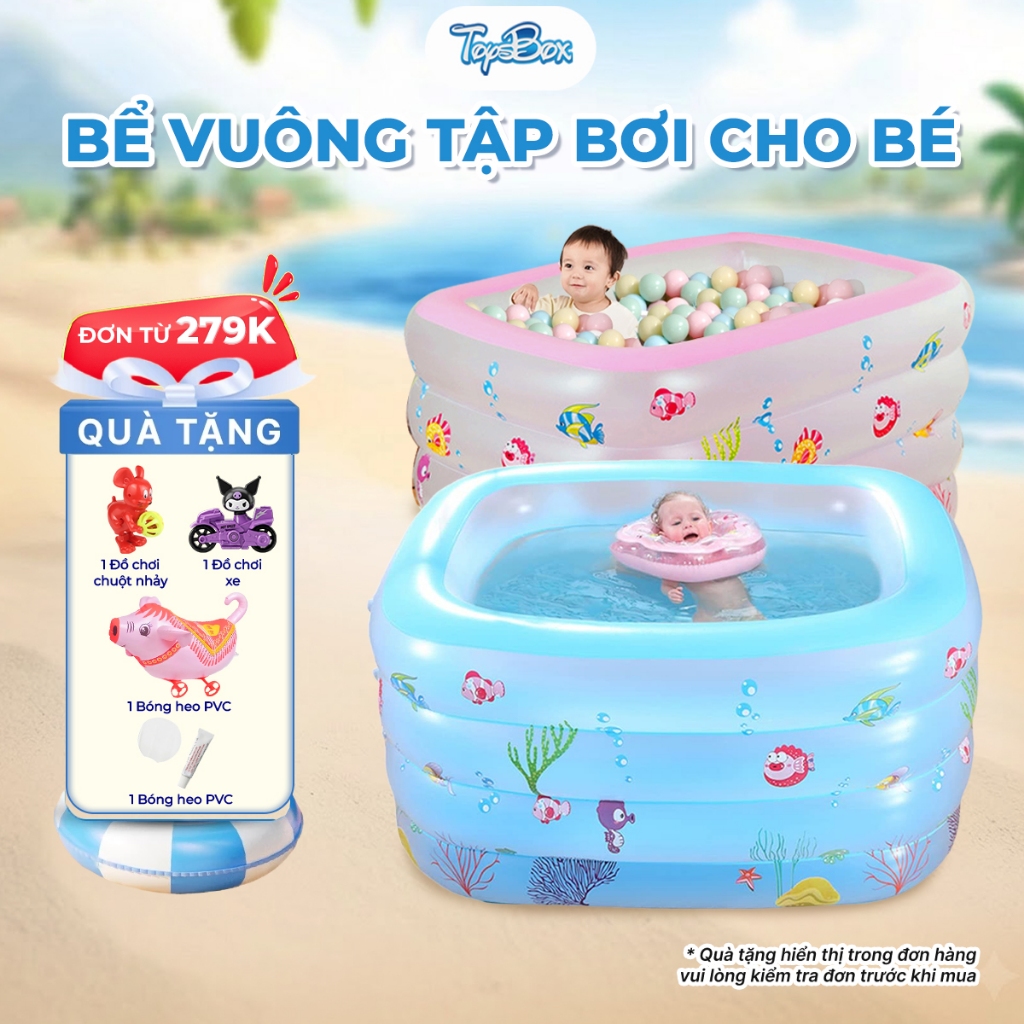 Bể Bơi Phao 4 Tầng Cho Bé 1-5 Tuổi - Hồ Bơi Trẻ Em Cao Cấp, Thiết Kế An Toàn
