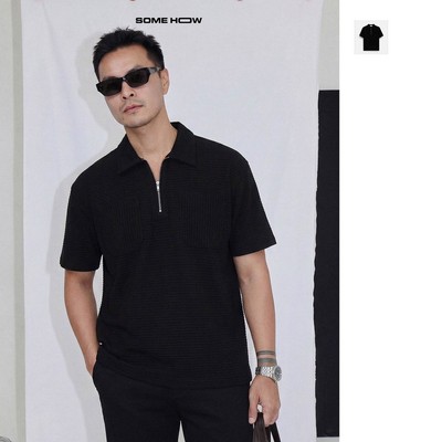 [New7] Áo Polo Boxy Zipper Summer, Chất Vải Thun Gân Thoải Mái, PL0232, SOME HOW STORE