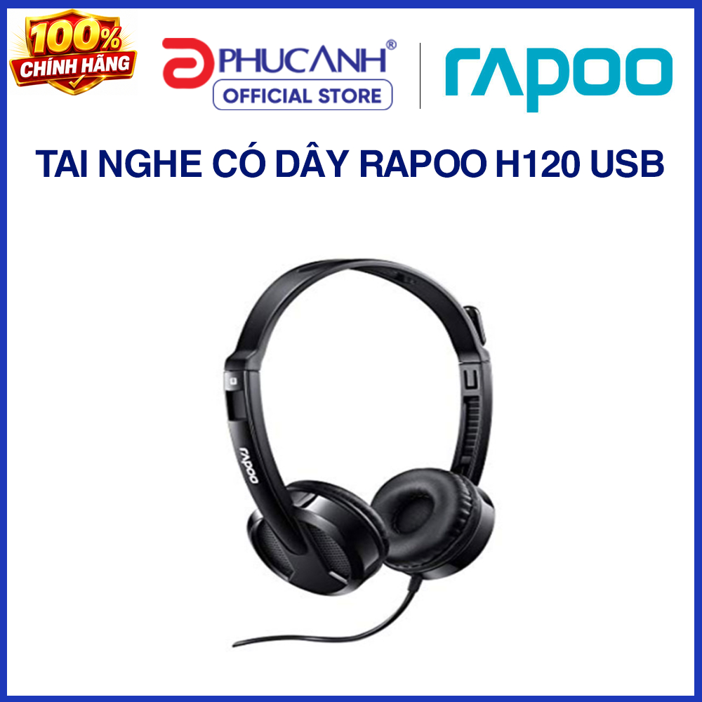 Tai nghe có dây chụp tai Rapoo H120 (chuẩn USB)