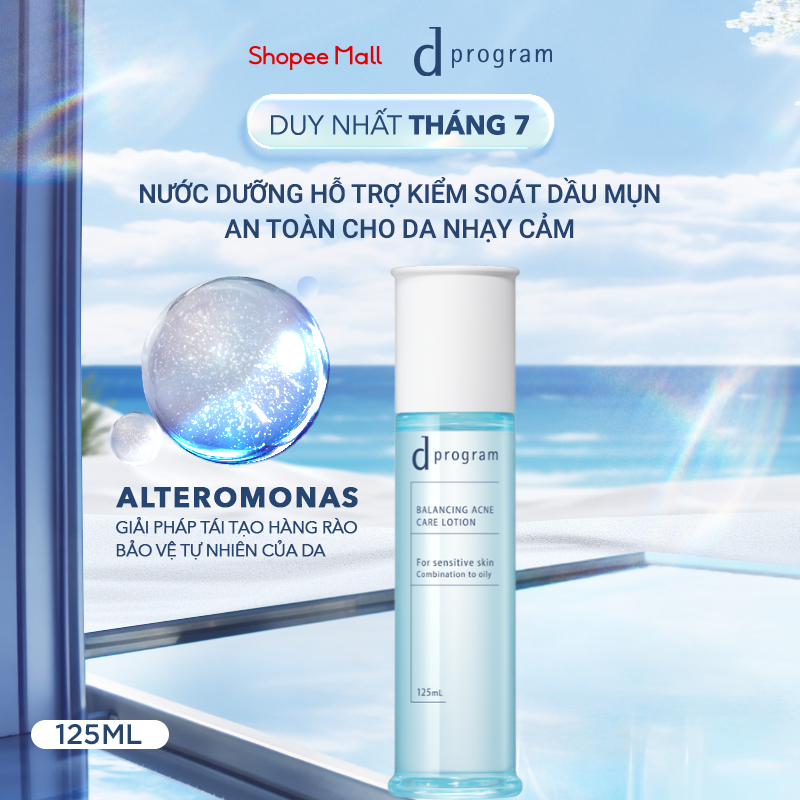 Nước dưỡng ẩm kiềm dầu ngừa mụn cho da nhạy cảm d Program Balancing Acne Care Lotion 125ml