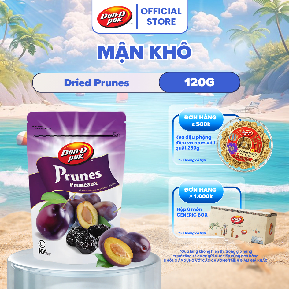 Mận Khô Dan D Pak I Dried Prunes I 120g
