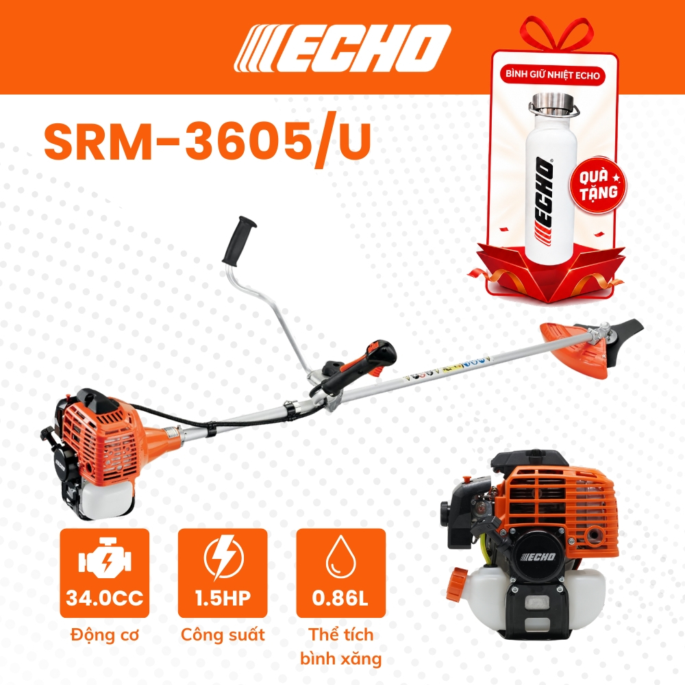 Máy cắt cỏ 2 thì ECHO - SRM3605/U (34 cm³ 38mm) | Hàng chính hãng