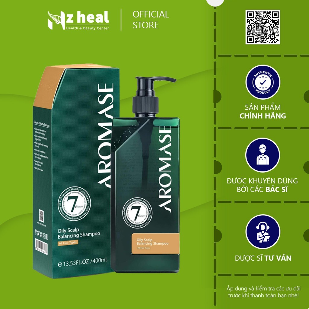 Dầu gội giảm gàu, nhờn da đầu Aromase Oily Scalp Balancing Shampoo 90ml