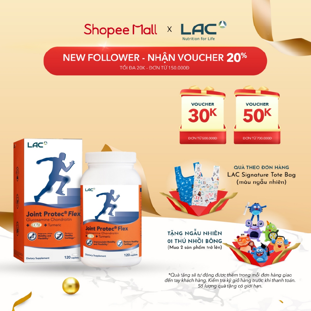 Viên uống hỗ trợ khớp LAC Joint Protec Flex (120 viên)