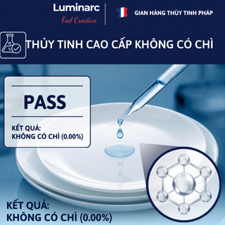 [Hàng Pháp] Bộ 4 cốc (ly) thủy tinh Luminarc Eclat L7642- 400ml, cốc trà hoa quả, sinh tố, nước ép