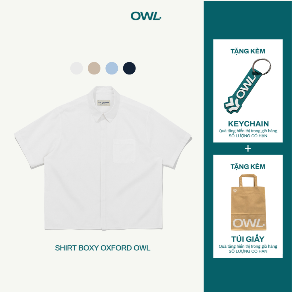 Áo sơ mi boxy Owlbrand Oxford
