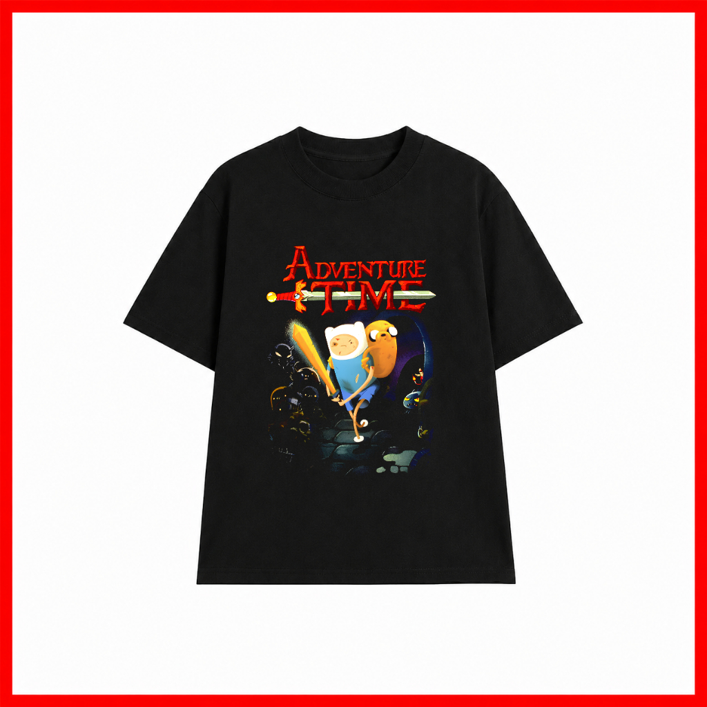 Áo Thun Adventure Time 004- Full character, Unisex Form Rộng Cotton Mềm