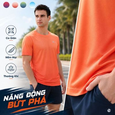 [MUA 1 TẶNG 1] Áo Thun Nam Livan LV25S04M224 Thể Thao, Chạy Bộ, Pickle Ball, Tennis Thiết Kế Dáng Basic Năng Động