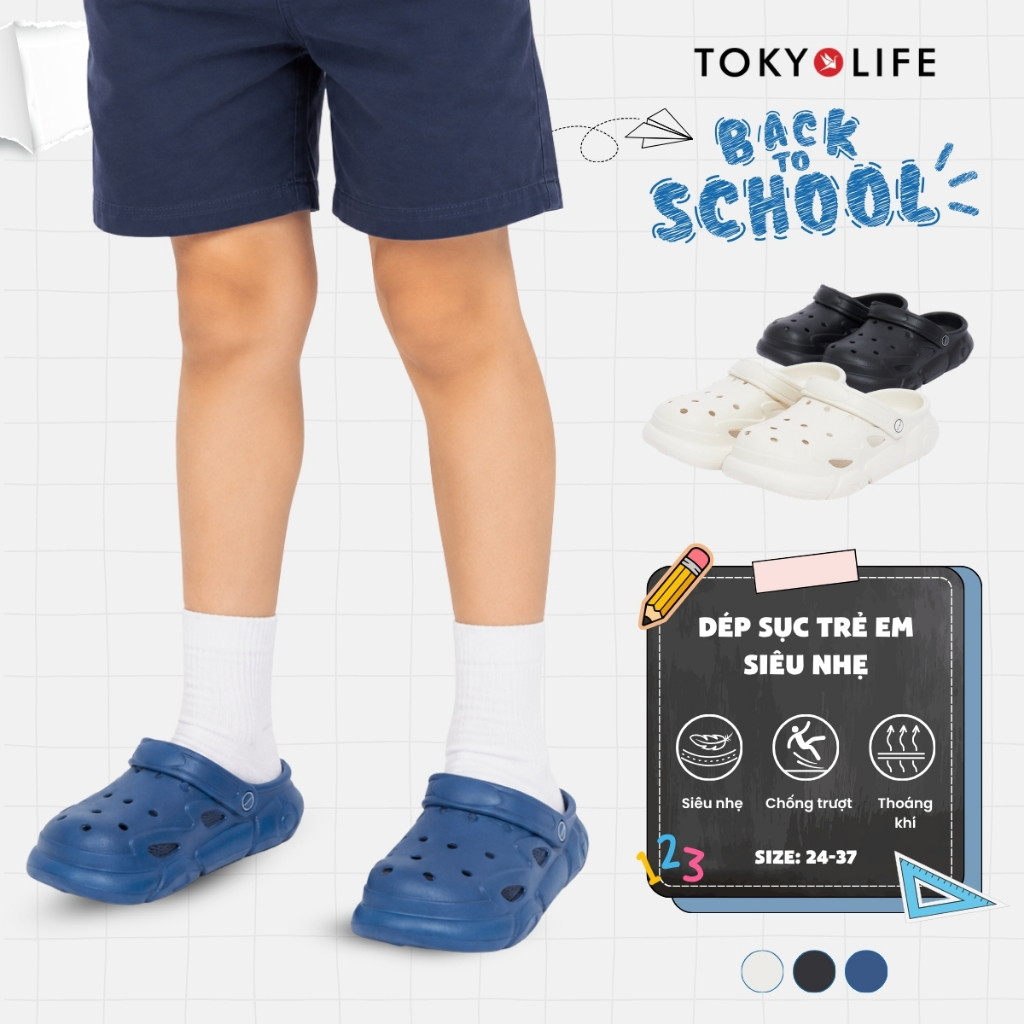 Dép sục trẻ em TOKYOLIFE siêu nhẹ chống trượt êm chân cho bé 40002087