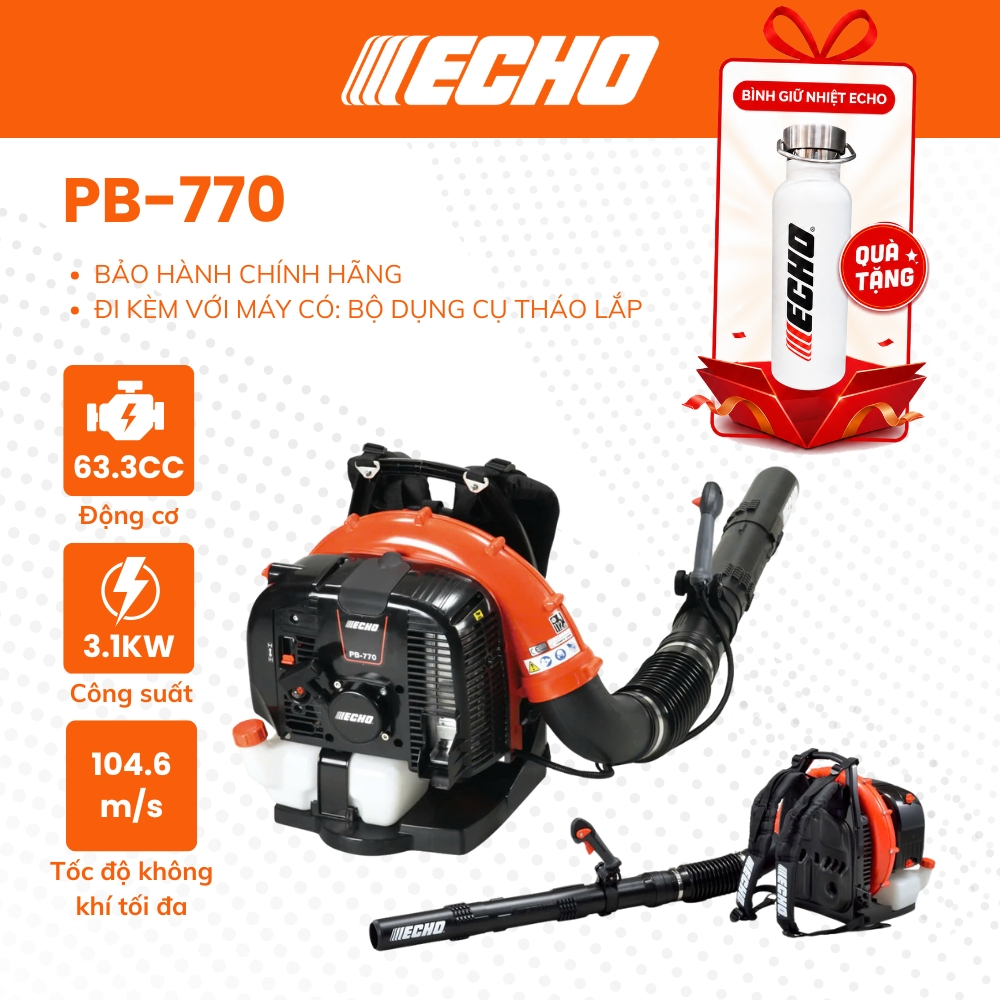 Máy thổi lá đeo lưng 2 thì ECHO - PB770 | Hàng chính hãng