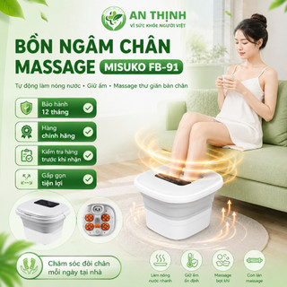 BỒN NGÂM CHÂN MASSAGE MISUKO FB-91 [BẢO HÀNH 12 THÁNG] MASSAGE TRỊ LIỆU, TỰ ĐỘNG LÀM NÓNG NƯỚC, GIỮ ẤM, GẤP GỌN TIỆN LỢI