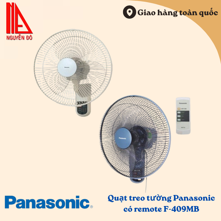 Quạt treo tường Panasonic 3 cánh F409MB/F409MG 46W có điều khiển từ xa