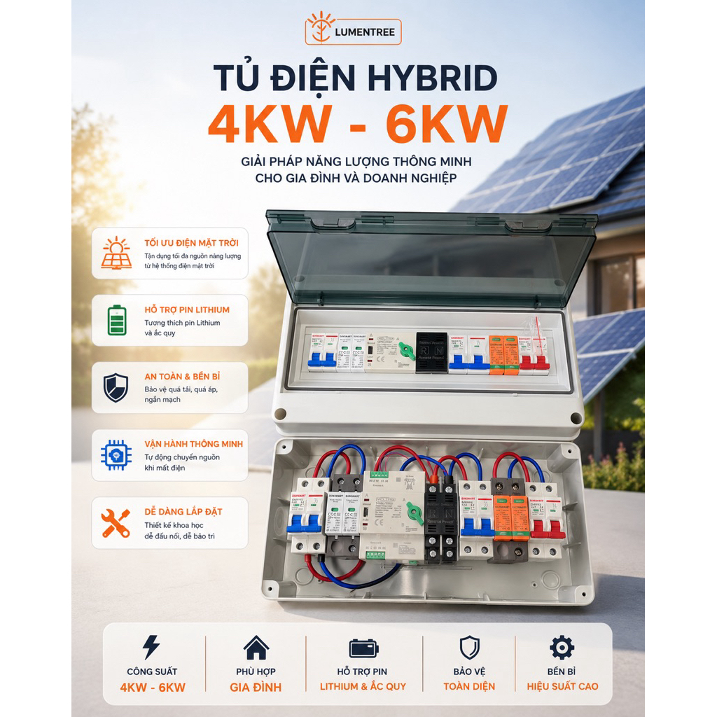 tủ điện biến tần hybrid 4kw-6kw