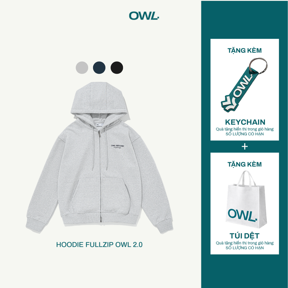 Áo Hoodie Fullzip Owlbrand 2.0