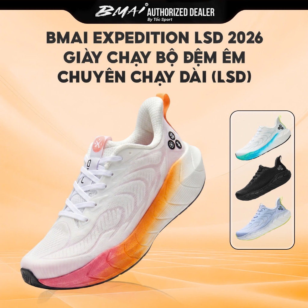 BMAI Giày Chạy Bộ Đệm Êm Chuyên Chạy Dài (LSD) Expedition LSD 2026 - Hãng Chính Hãng - Chuyên Gia Tr