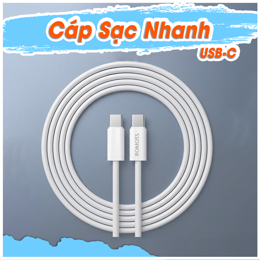 Cáp sạc nhanh 65W chuẩn typeC - typeC hãng UFK | FTC Shop