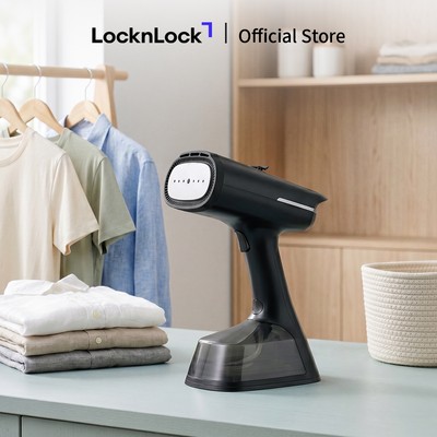 Bàn Ủi Hơi Nước LocknLock Hút Vải Thông Minh ENI216BLK 270ml, Hàng Chính Hãng, Phủ Sứ Hạn Chế Bám Dính - JoyMall