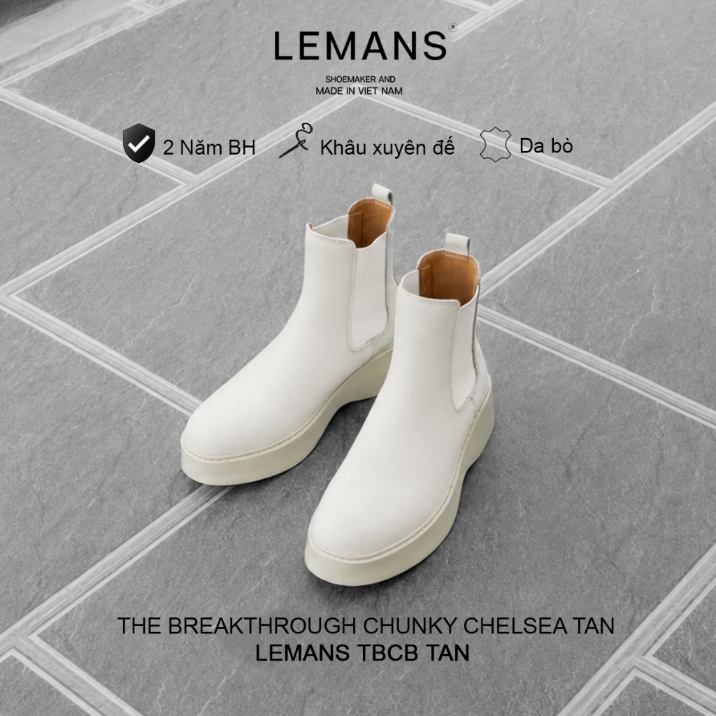Giày Chelsea Boots The Breakthrough Chunky Lemans màu Tan - Da lộn - BH 12T