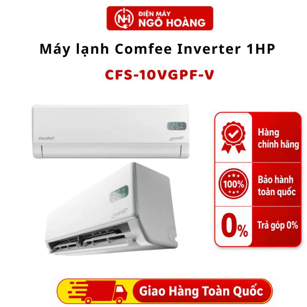 CFS-10VGPF-V - Máy Lạnh Điều Hòa Comfee Inverter 1HP CFS-10VGPF-V Chính Hãng Tiết Kiệm Điện