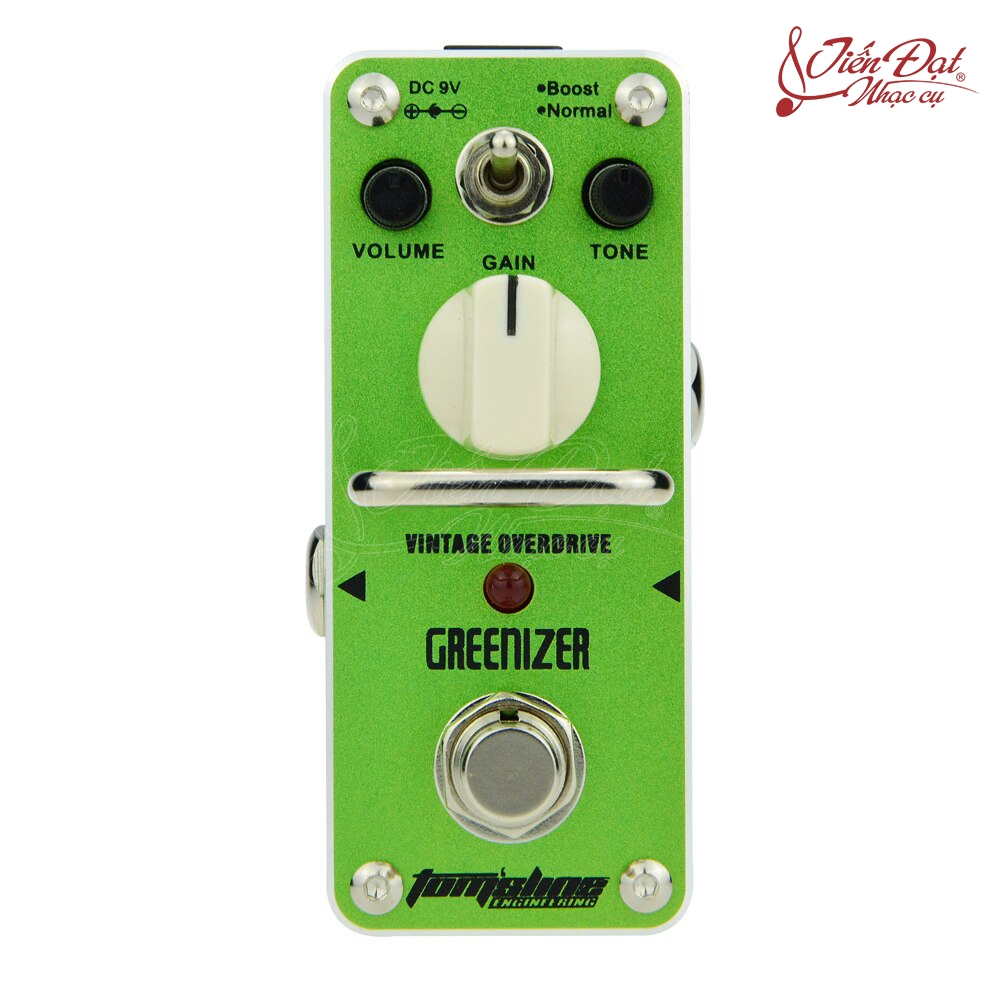 (KÈM NGUỒN) Phơ Đàn Guitar Điện, Pedal Effect Tom'sline Vintage Overdrive Greenize AGR-03