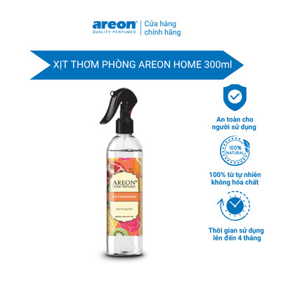 Xịt Thơm Phòng Areon Home Tutti Frutti 300ml - Xịt khử mùi Hương Hoa Quả tổng hợp tươi mát, dịu ngọt
