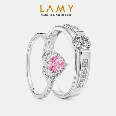 Nhẫn cặp đôi LAMY Couple Wedding Rings Silver chính hãng 8195 & 8242