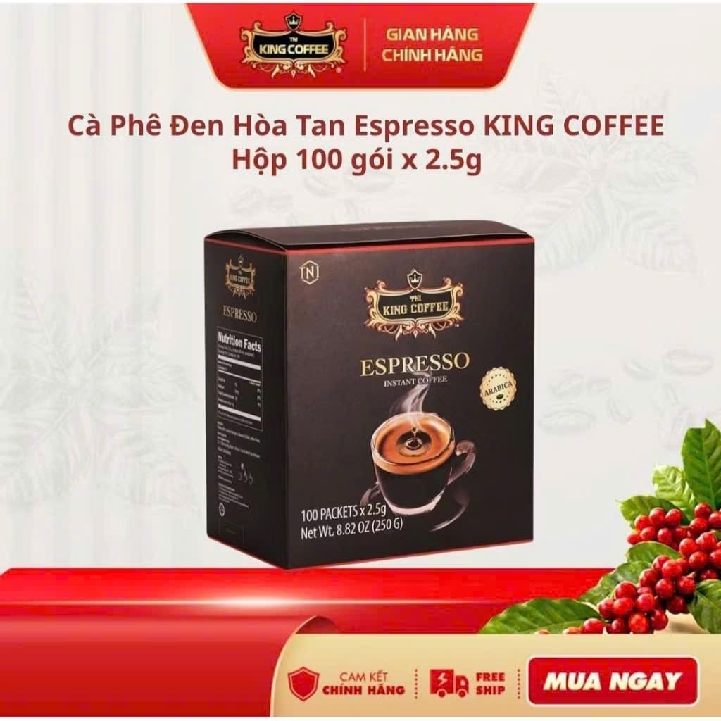 King Coffee Espresso 100 Sachet 