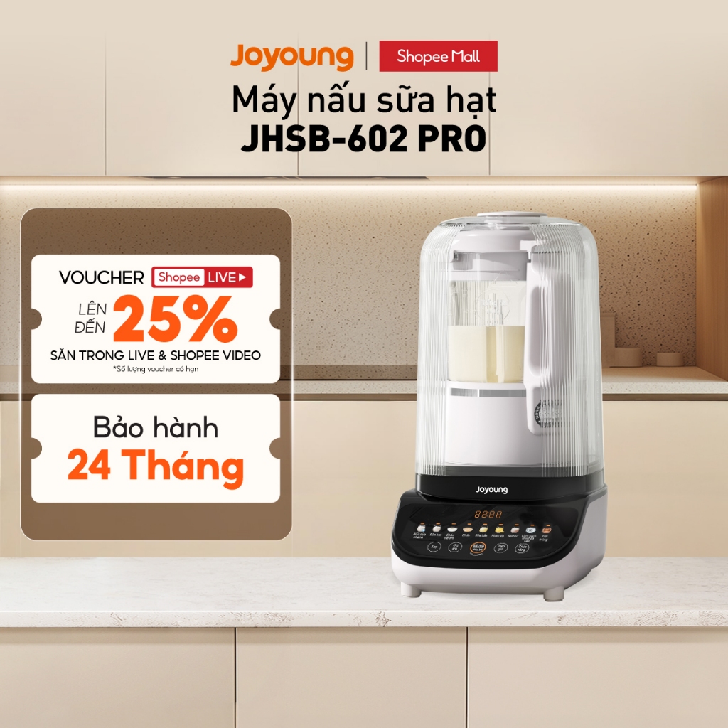 [Livestream] Máy nấu sữa hạt đa năng Joyoung JHSB-602 Pro | Công suất 1000W | Dung tích 1.5L