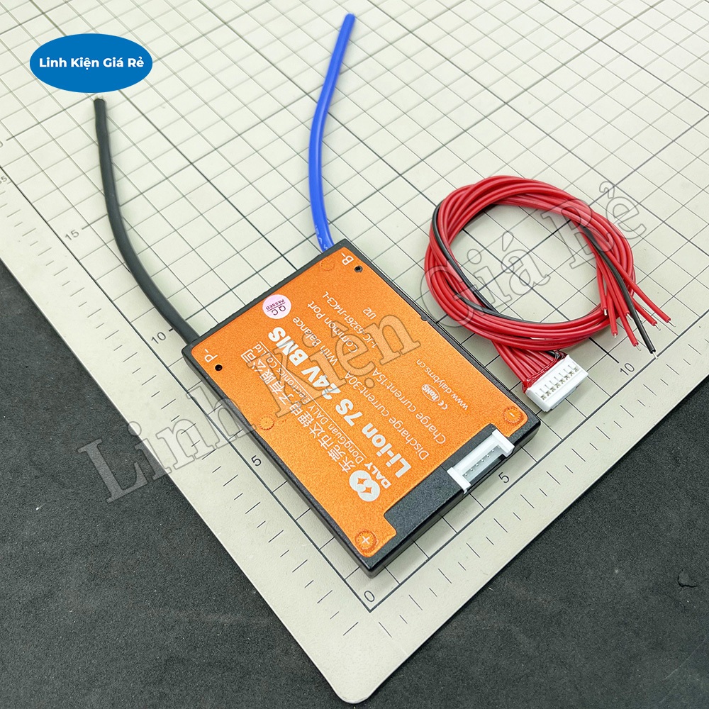 Mạch Bảo Vệ BMS 24V 7S 30A Cho Pin 3.7V Chính Hãng DALY (Sạc Xả Chung)