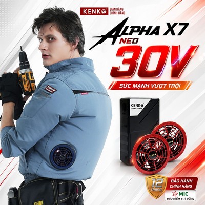 [HOT NHẤT 2026] Bộ áo điều hoà KENKO Alpha X7 NEO 30V, Sức gió cực đại, quạt chống gãy, 5 mức độ gió Bảo hành 12 tháng