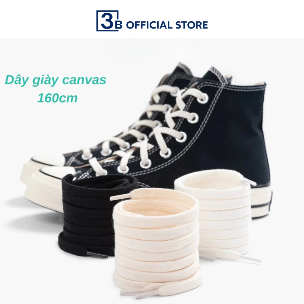 Dây Giày Thể Thao Sneaker Canvas Nam Nữ Design By 3B Nhiều Màu [1 đôi]