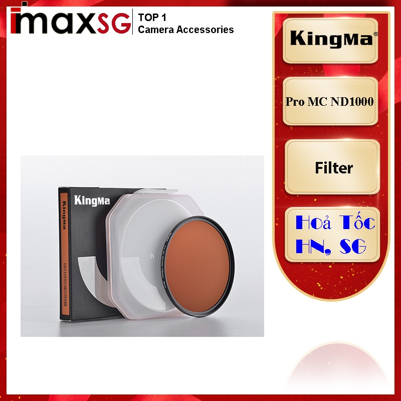 Kính lọc Kingma Pro MC ND1000 52mm,55mm,58mm, 67mm, 72mm, 77mm, 82mm (giảm 10 Stop)