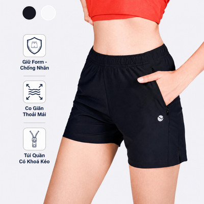 Quần Short Nữ Phong Cách Athleisure, Quần Short 1 Lớp Co Giãn, Thoải Mái Vận Động Chơi Thể Thao Livan LV26S04F318
