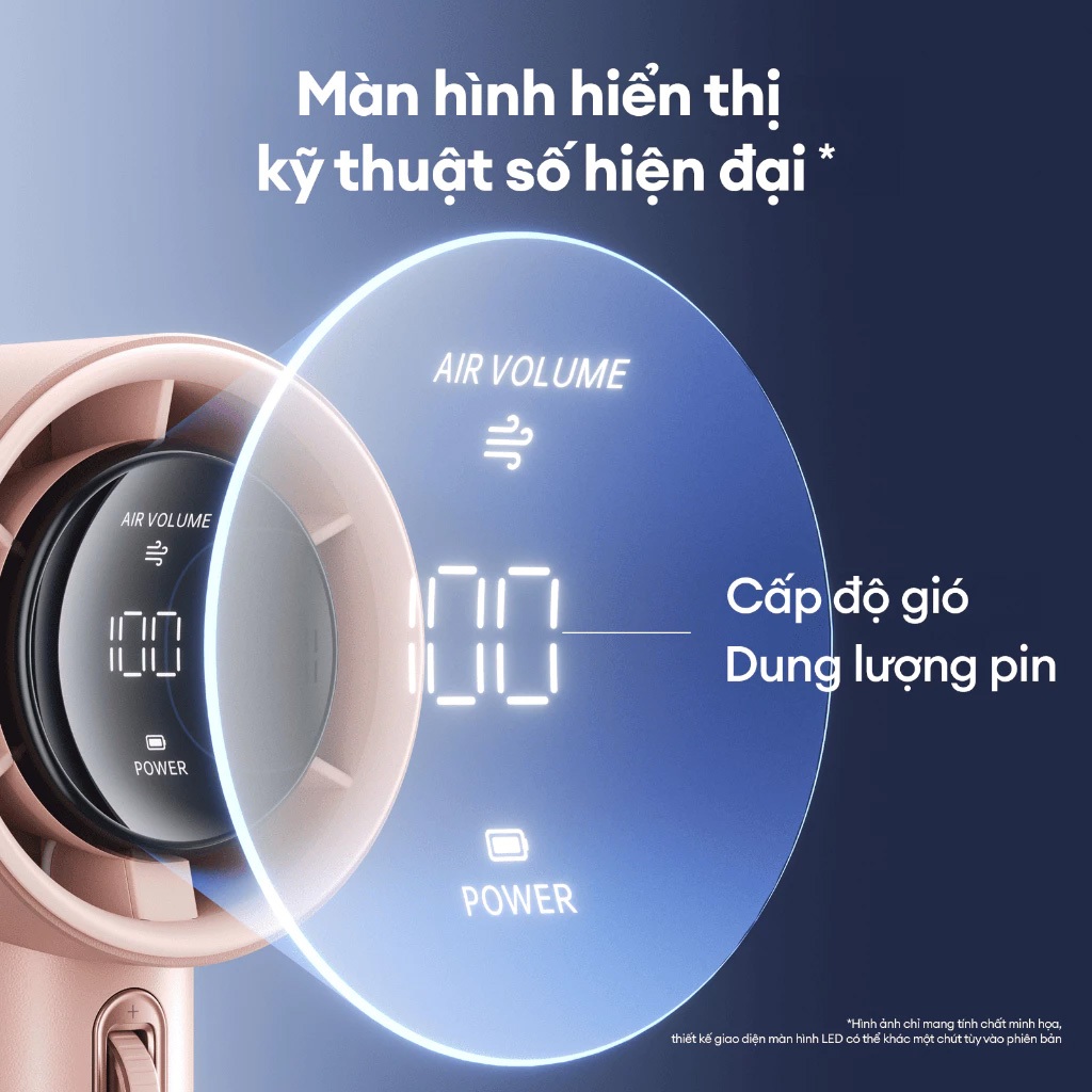 Quạt Cầm Tay Cao Cấp JISULIFE Pro1 FA53 - ABS | Màn LED Hiển Thị | Sử Dụng Lên Đến 12h | 15.000 RPM | BigBuy360 - bigbuy360.vn