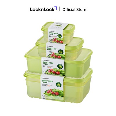 Bộ 7 hộp bảo quản thực phẩm LocknLock Smart Keep Fresh food container giữ tươi mát lên đến 31 ngày