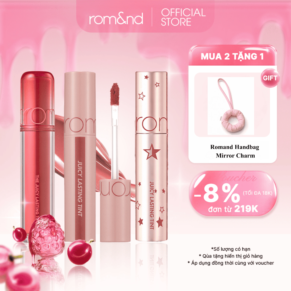 [Rom&nd] Son Tint lì cho môi căng mọng Hàn Quốc Romand Juicy Lasting Tint 5.5g