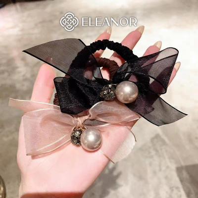 Dây buộc tóc nữ Eleanor Accessories ngọc trai nhân tạo dây cột tóc hình nơ phụ kiện tóc 12176
