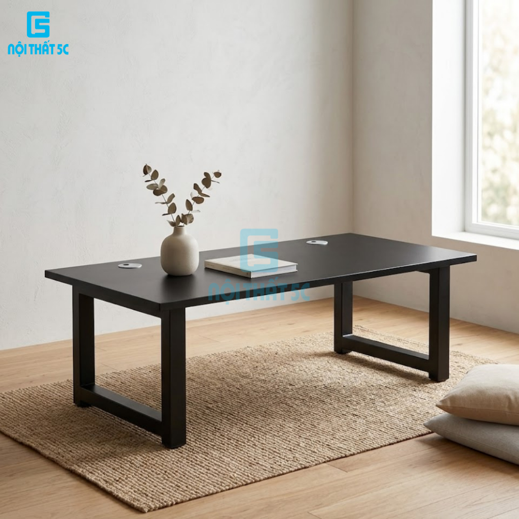 [NỘI THẤT 5C] Bàn làm việc, bàn gaming gấp gọn có khóa chốt chống trượt, sắt hộp 40x40mm chắc chắn đ